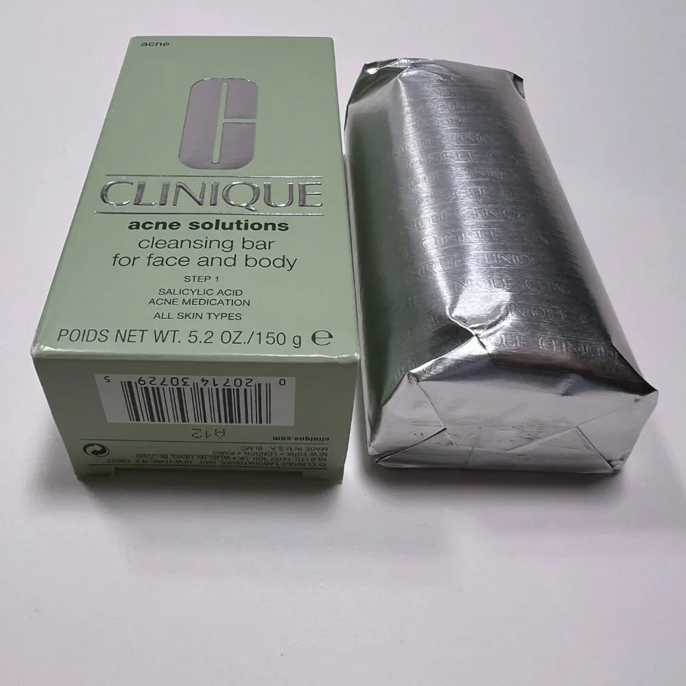 LOT of 5 Clinique Acne Solutions Cleansing Bar Soap For Face and Body Full Size